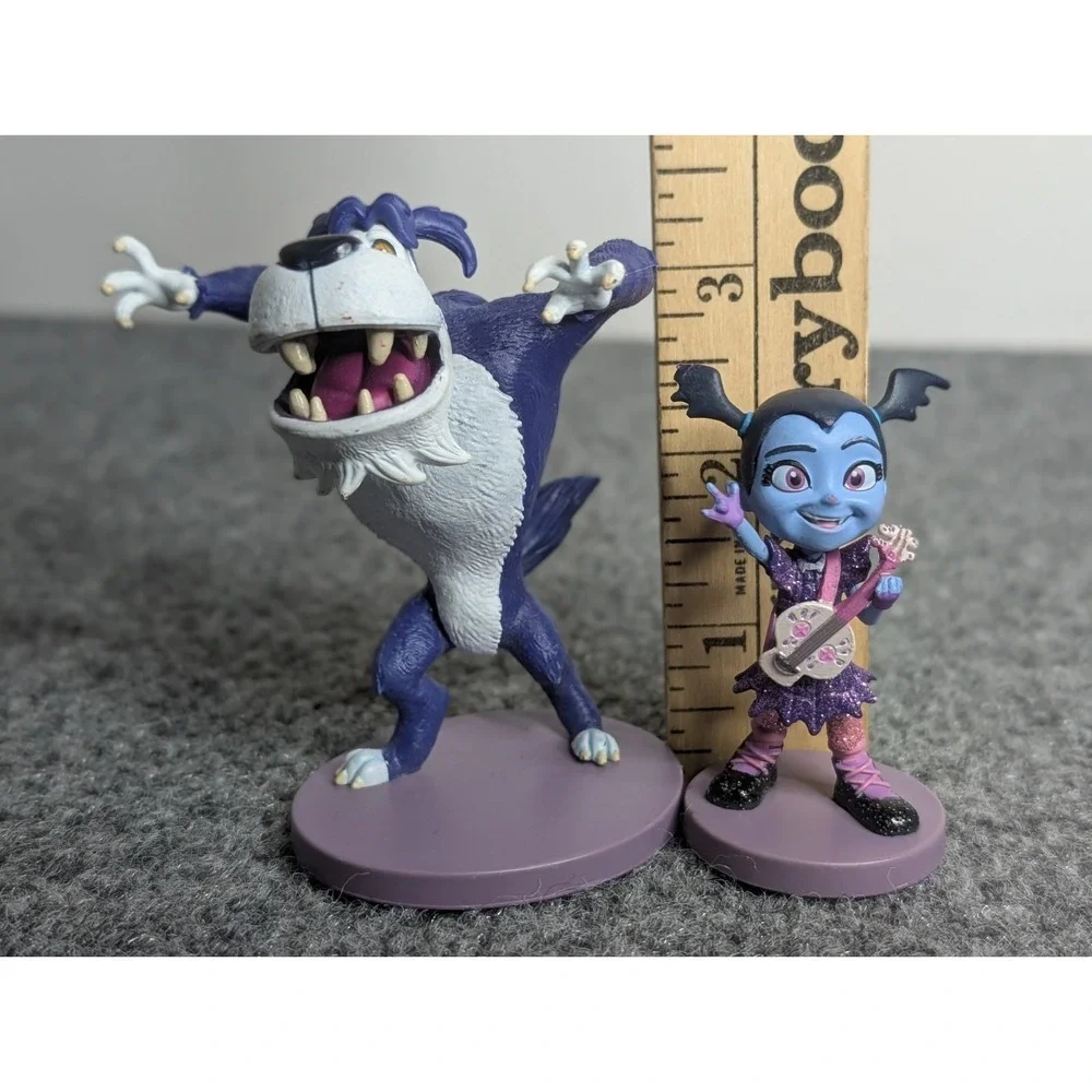 Disney Junior Vampirina PVC Figurines Glitter‎ Vampirina & Wolfie Cake Toppers